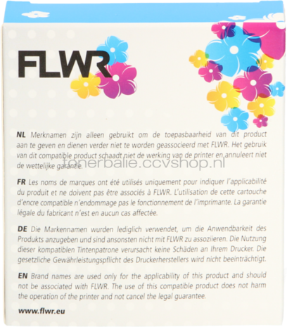 FLWR Brother TZe-121 zwart op transparant breedte 9 mm