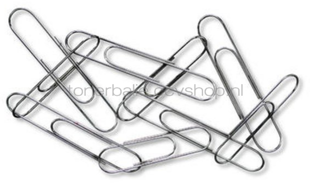 Kangaro Paperclips vernikkeld 30 mm zilver