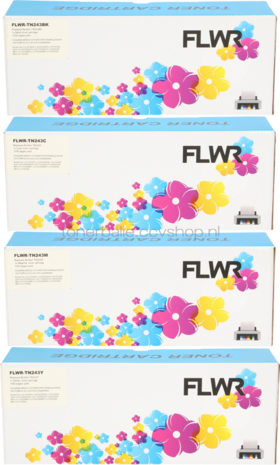 FLWR Brother TN-243 zwart en kleur