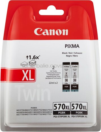 Canon PGI-570XL twinpack zwart