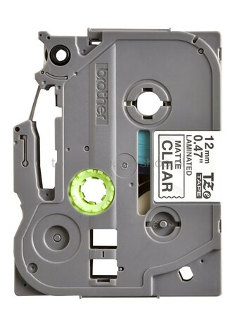 Brother TZE-M31 mat zwart op transparant breedte 12 mm