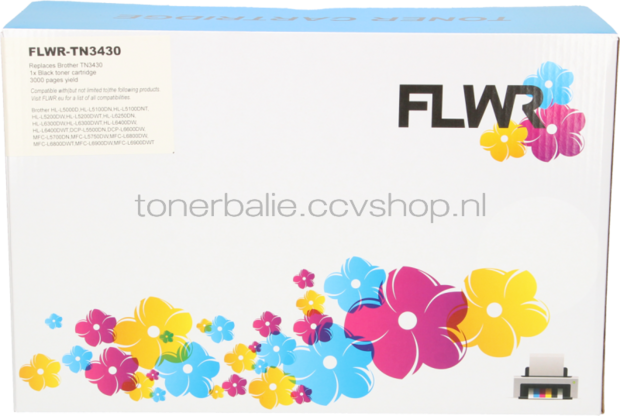 FLWR Brother TN-3430 zwart