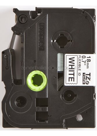 Brother TZE-FX241 flexible tape zwart op wit breedte 18 mm