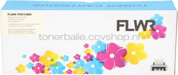 FLWR Brother TN-910BK zwart