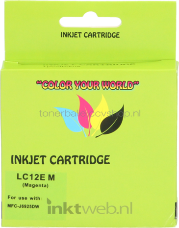 Huismerk Brother LC-12EM magenta