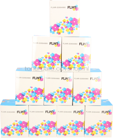 FLWR Dymo S0904980 10-Pack 159 mm x 104 mm  wit