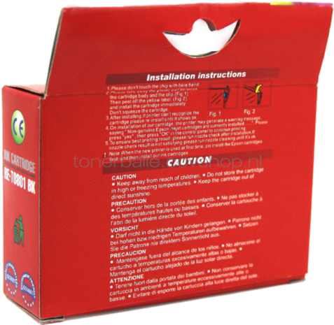 Huismerk Epson T0801 zwart