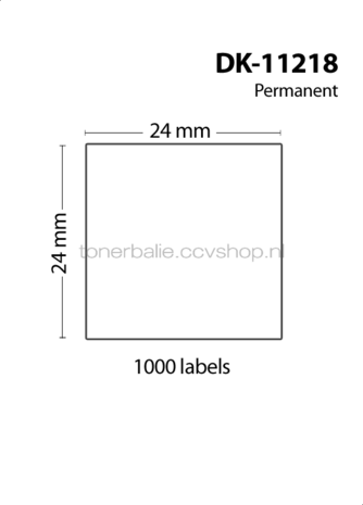 FLWR Brother DK-11218 24 mm x 24 mm  wit
