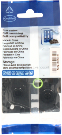 Huismerk Brother TZE-521 zwart op blauw breedte 9 mm