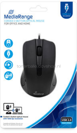 MediaRange Optische muis met 3 knoppen