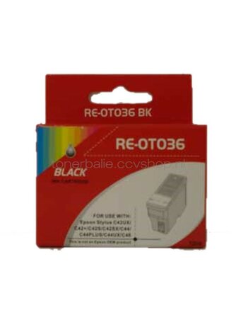 Huismerk Epson T036 zwart