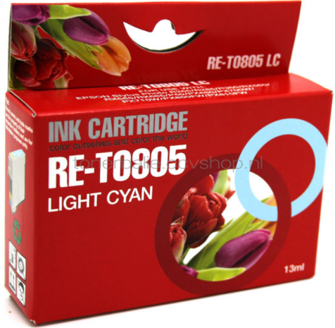 Huismerk Epson T0805 licht cyaan