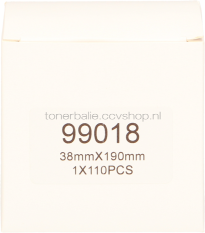 FLWR Dymo 99018 klein 38 mm x 190 mm  wit