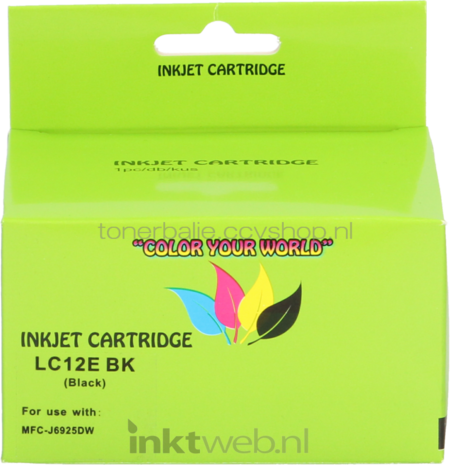 Huismerk Brother LC-12EBK zwart