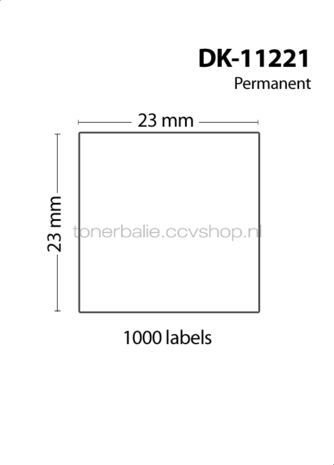 FLWR Brother DK-11221 23 mm x 23 mm  wit