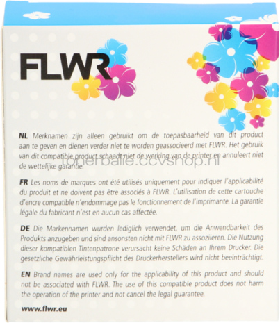 FLWR Brother TZE-641 zwart op geel breedte 18 mm