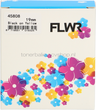 FLWR Dymo 45808  op  breedte 19 mm