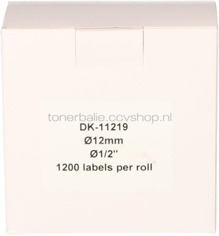 FLWR Brother DK-11219 12 mm x 12 mm  wit