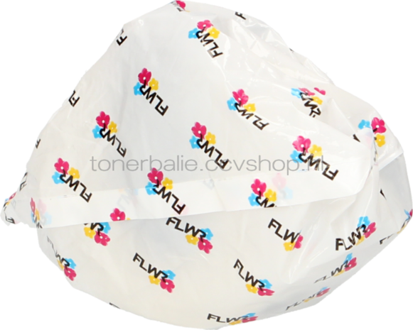 FLWR Brother DK-11219 12 mm x 12 mm  wit