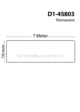 FLWR Dymo 45803 zwart op wit breedte 19 mm