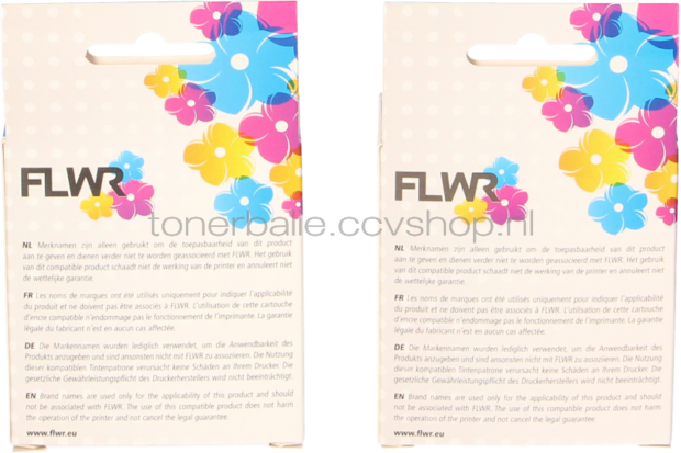 FLWR HP 305XL 2-pack zwart en kleur