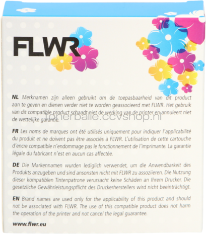 FLWR Brother MK-231BZ zwart op wit breedte 12 mm