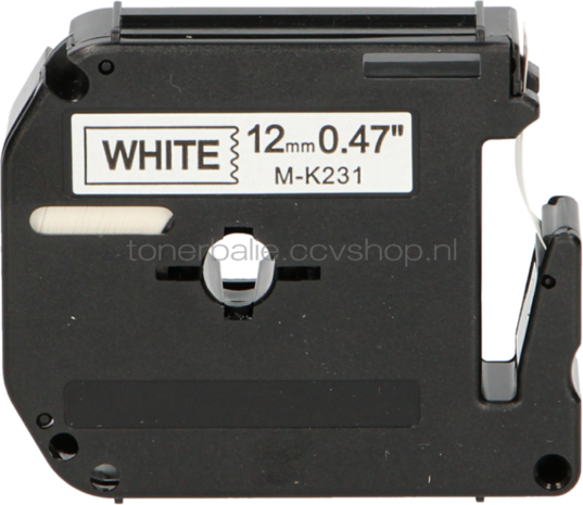 FLWR Brother MK-231BZ zwart op wit breedte 12 mm