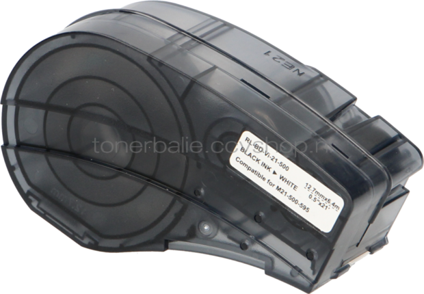 Huismerk Brady M21-500-595-WT zwart op wit breedte 12.7 mm