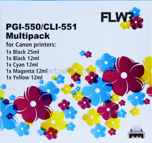 Huismerk Canon PGI-550 / CLI-551 5-pack zwart en kleur