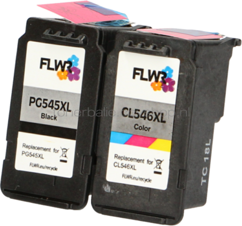 FLWR Canon PG-545XL / CL-546XL Multipack zwart en kleur