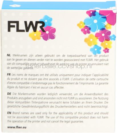 FLWR Dymo 12267 zwart op transparant breedte 12 mm