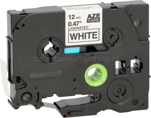 FLWR Brother TZE-S231 sterk klevend zwart op wit breedte 12 mm