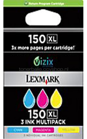 Lexmark 150XL multipack C/M/Y kleur