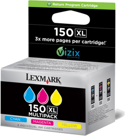 Lexmark 150XL multipack C/M/Y kleur