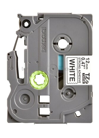 Brother TZE-S231 sterk klevend zwart op wit breedte 12 mm