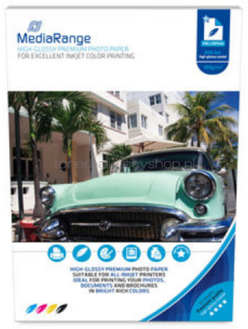 MediaRange fotopapier Hoogglans | A4 | 180 gr/m&sup2; 1 stuks