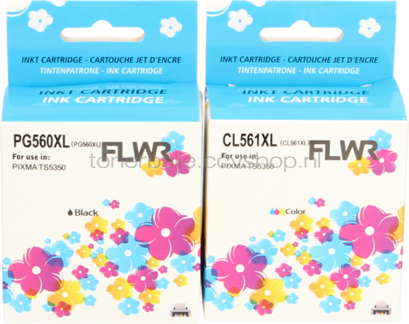 FLWR Canon PG-560XL / CL-561XL zwart en kleur