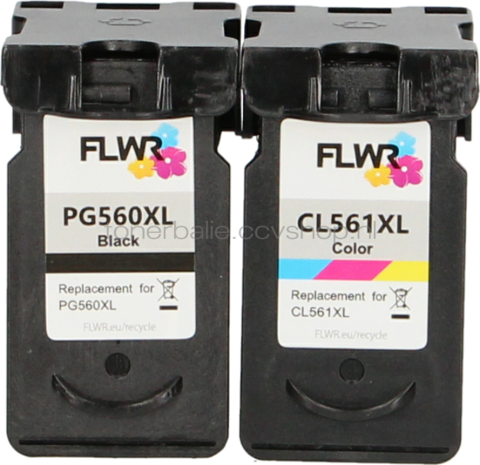 FLWR Canon PG-560XL / CL-561XL zwart en kleur