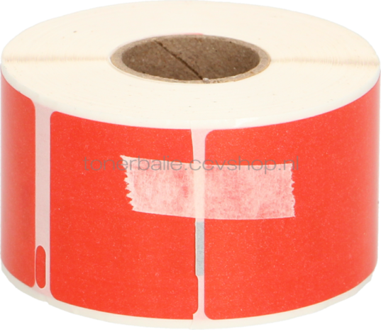 FLWR Dymo 99012 adreslabel 36 mm x 89 mm  rood
