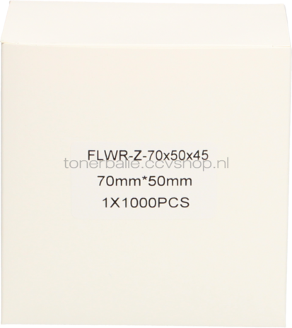 FLWR Zebra thermische labels 70 mm x 50 mm  wit