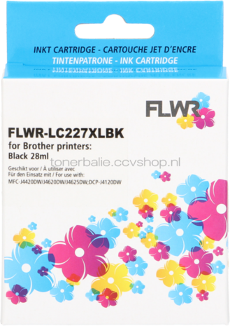 FLWR Brother LC-227BK zwart