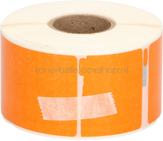 FLWR Dymo 99012 adreslabel 36 mm x 89 mm  oranje