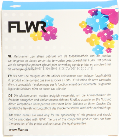 FLWR Dymo 43618 zwart op geel breedte 6 mm