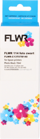 FLWR Epson 114 Inktfles foto zwart