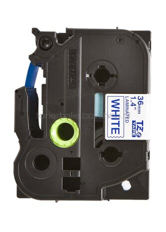 Brother TZE-263 blauw op wit breedte 6 mm