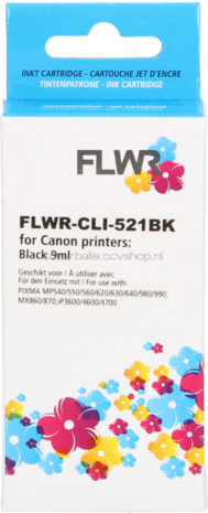 FLWR Canon CLI-521BK zwart