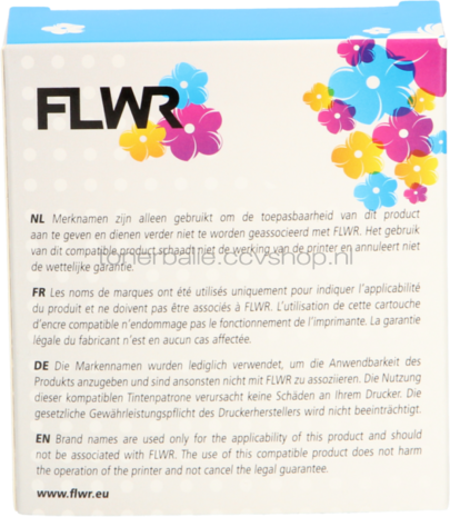 FLWR Brother MK-221 zwart op wit breedte 9 mm