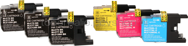 FLWR Brother LC-1280XL Multipack zwart en kleur