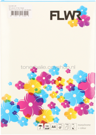Huismerk FLWR 24 stickers per A4