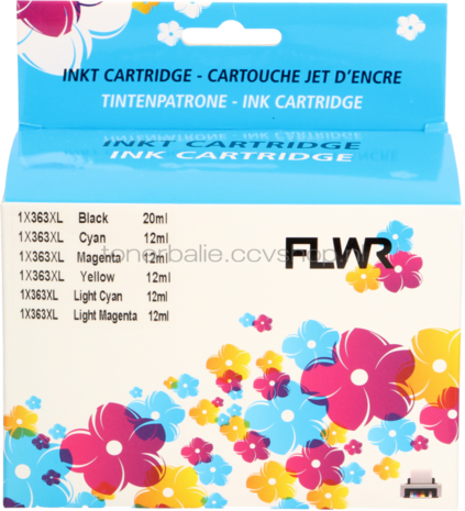 FLWR HP 363 6-pack Multipack zwart en kleur